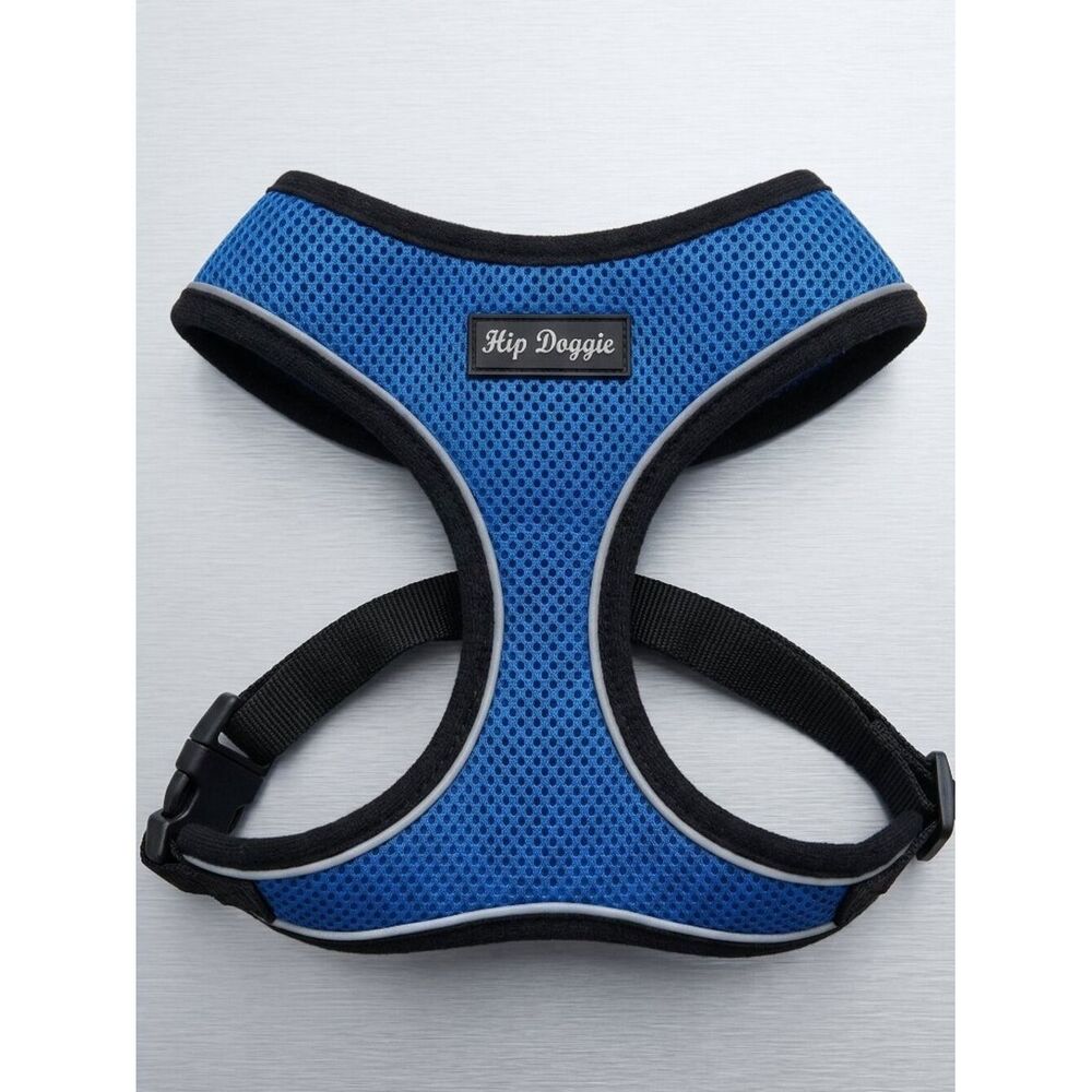 Pet Reflective Harness Vest - Royal Blue/Black - SZ M 16 -22" chest